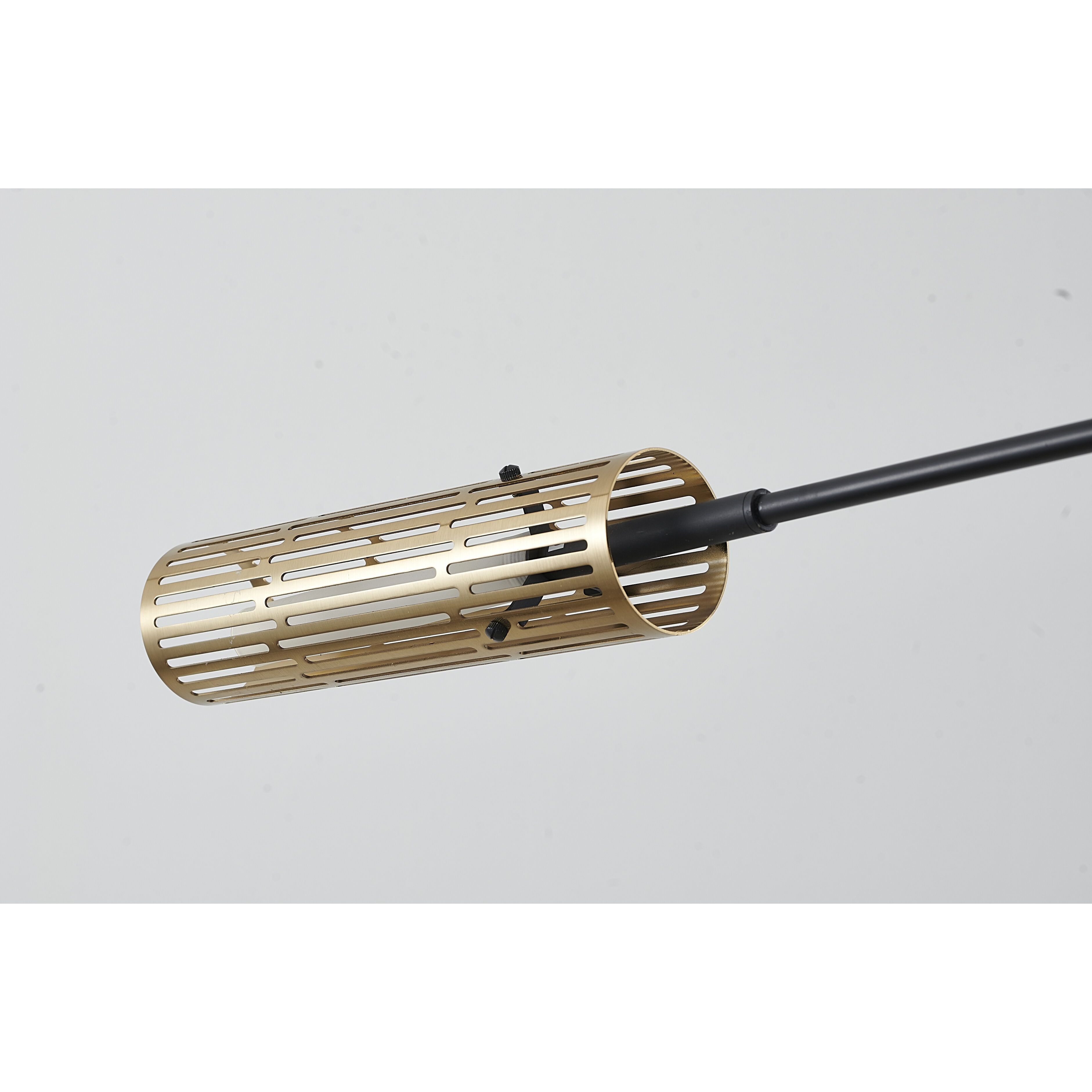 Canada 6 Light 45.6 inch Black and Gold Chandelier Ceiling Light